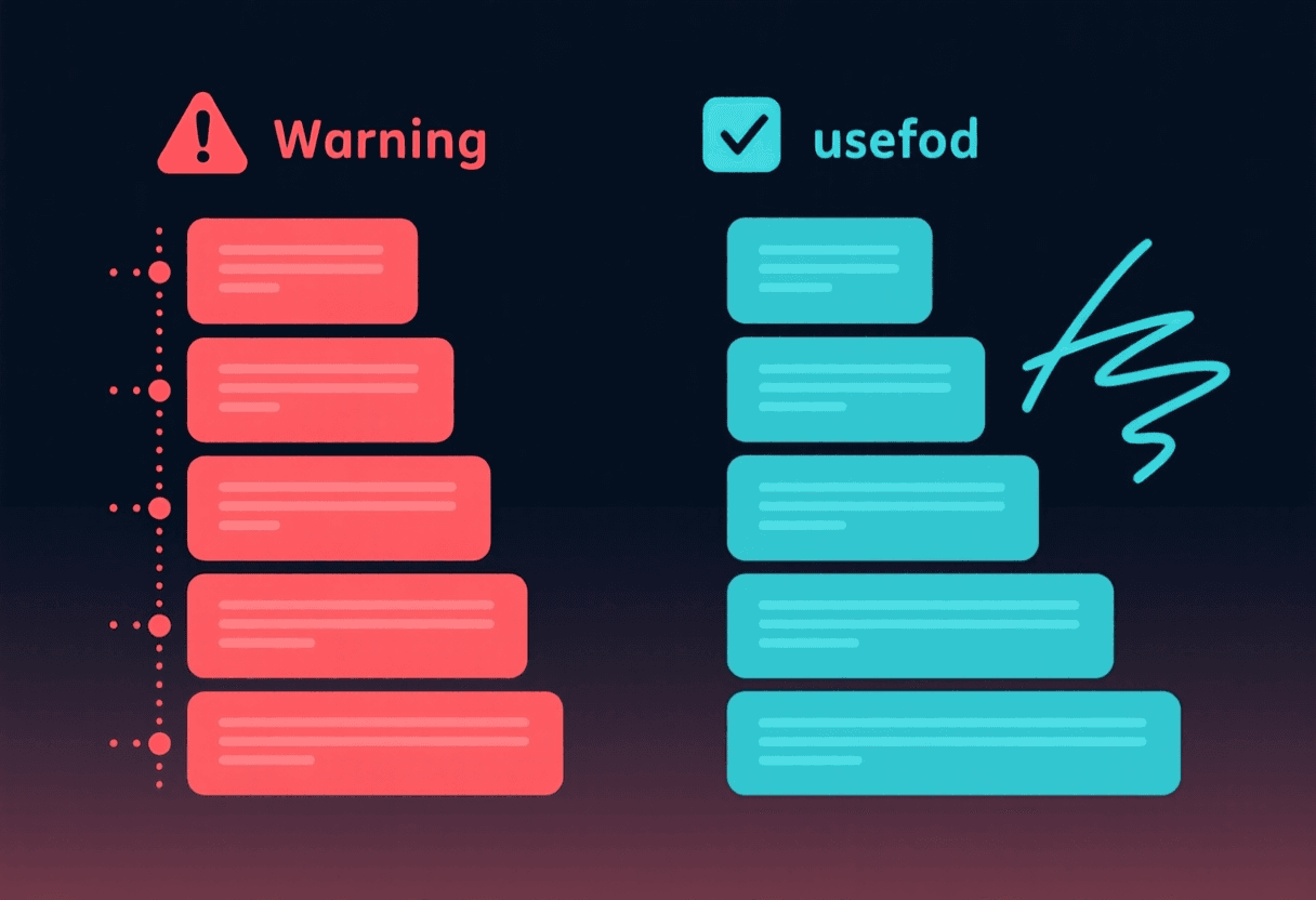 Comparativa de dos columnas: texto de Copilot sin editar con párrafos uniformes y conectores repetitivos versus texto editado con variaciones de tono y detalle propio